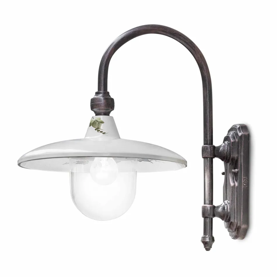 Applique a Parete in Alluminio e Decoro a Mano Design Classico - Campobasso Viadurini