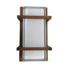 Applique da Esterno in Ottone, E27 e Stile Geometrico Made in Italy - Cristallo Viadurini