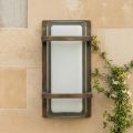 Applique da Esterno in Ottone, E27 e Stile Geometrico Made in Italy - Cristallo