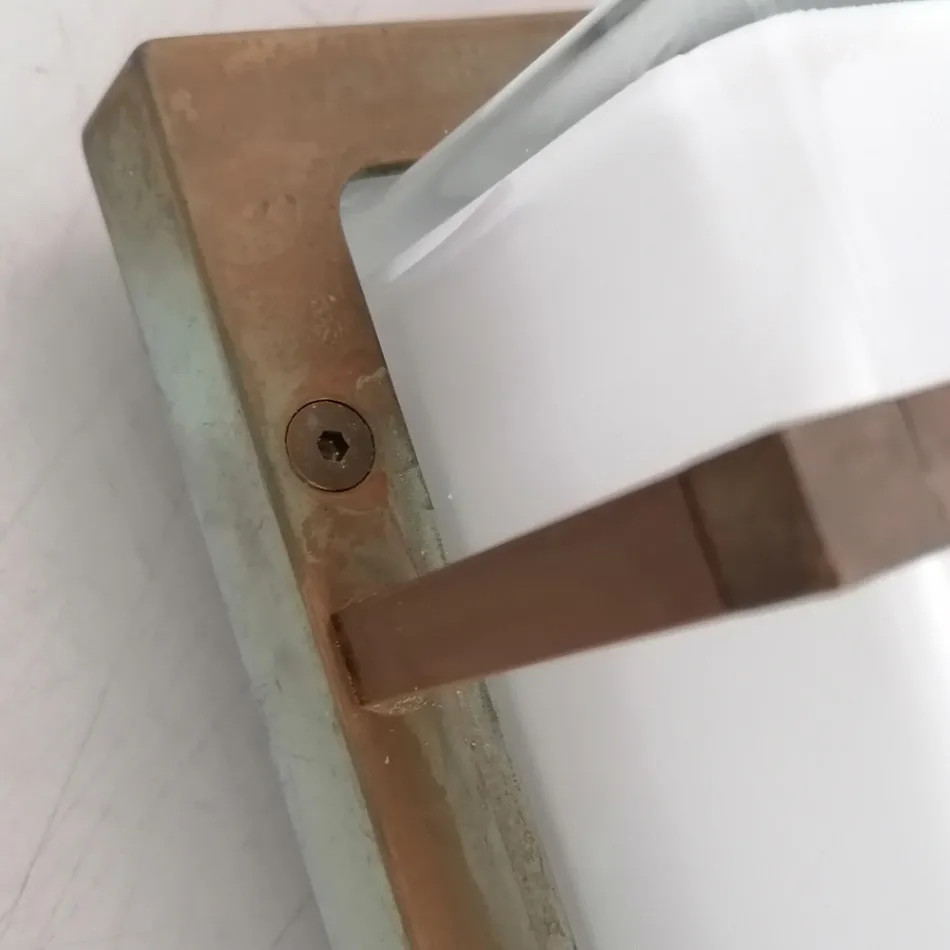 Applique da Esterno in Ottone, E27 e Stile Geometrico Made in Italy - Cristallo Viadurini