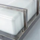 Applique da Esterno in Ottone, E27 e Stile Geometrico Made in Italy - Cristallo Viadurini