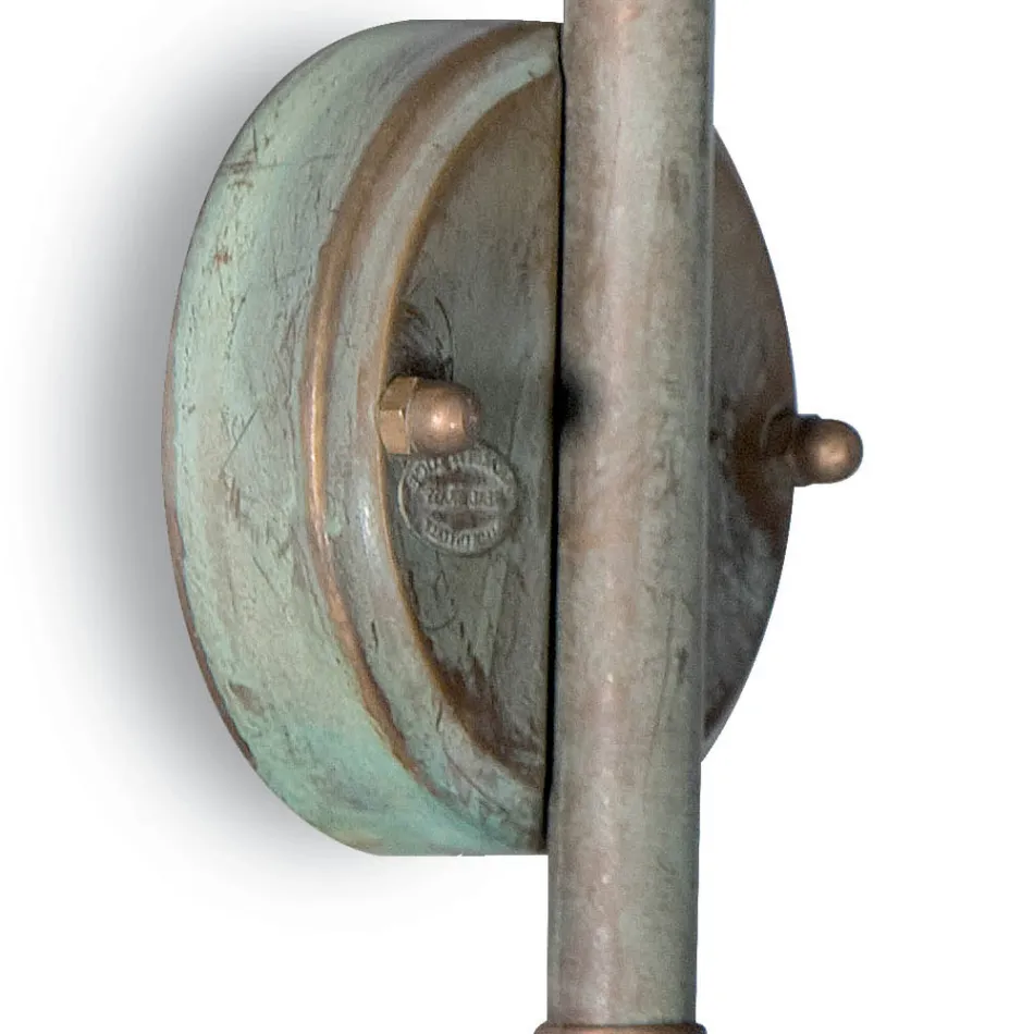 Applique da Esterno in Ottone, Vetro Trasparente e IP44 - Elfico Viadurini