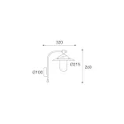 Applique da Esterno in Ottone, Vetro Trasparente e IP44 - Elfico Viadurini