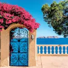 Applique da Esterno in Ottone Vintage con Vetro Opale/Trasparente - Sirena Viadurini