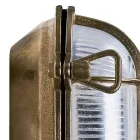 Applique da Esterno in Ottone Vintage con Vetro Opale/Trasparente - Sirena Viadurini