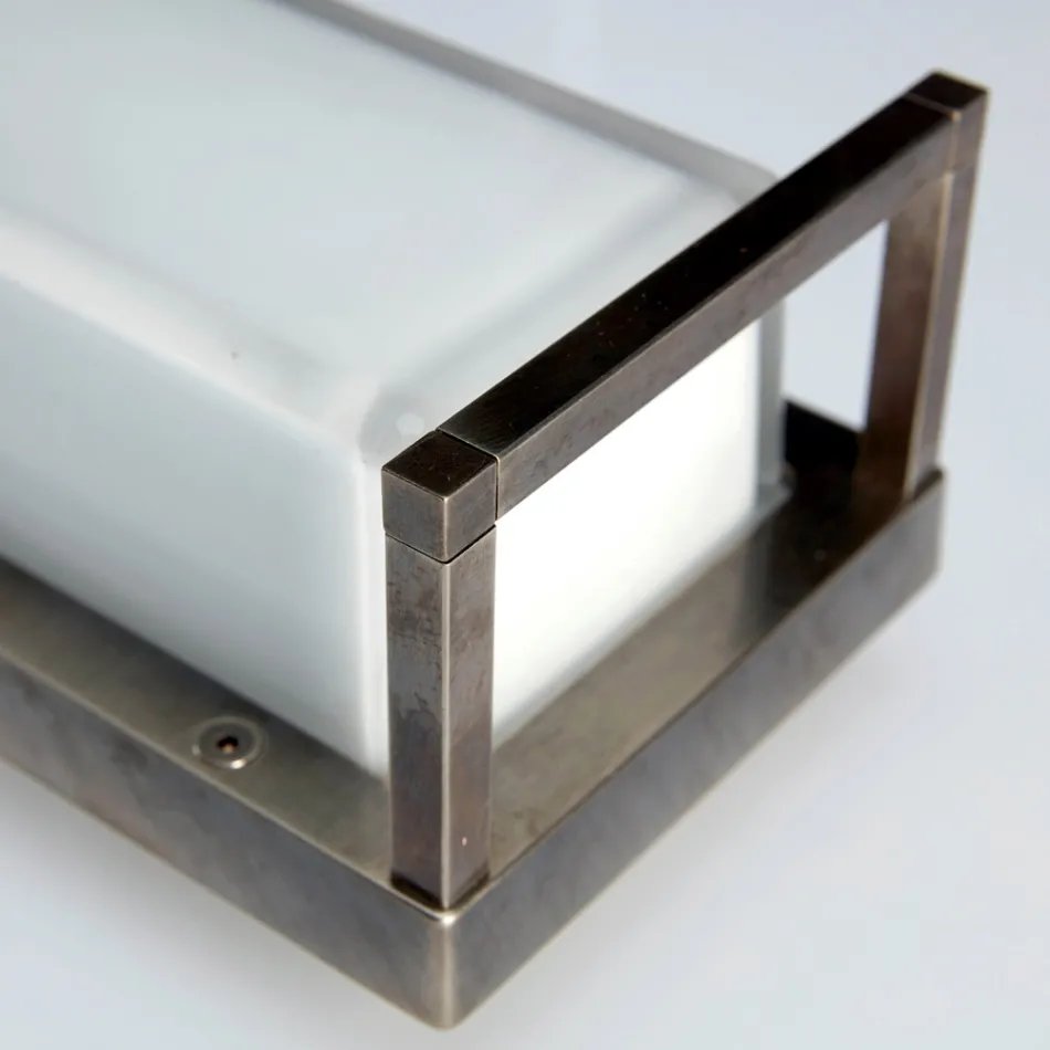 Applique da Esterno in Ottone Vintage, E27 e Luce Elegante - Cristallo Viadurini