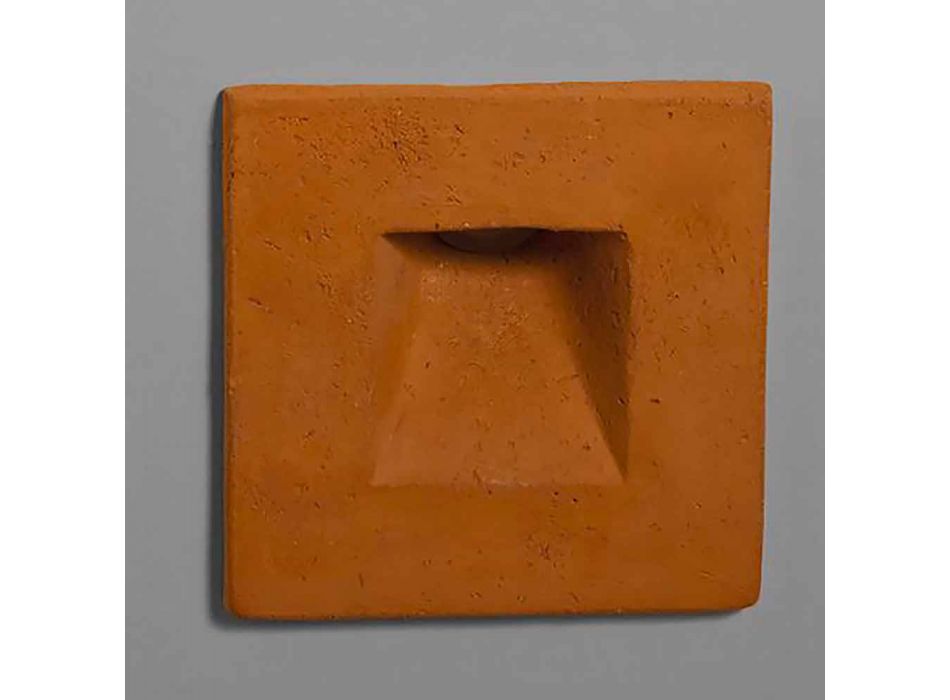 Applique da esterno quadrata, in terracotta colorata Square - Toscot Viadurini
