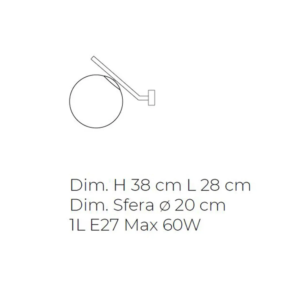 Applique da Parete Artigianale in Vetro Veneziano Soffiato a Mano - Neve Viadurini