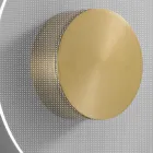 Applique da Parete in Metallo e Diffusore in Plexiglass Micro-Puntinato - Nora Viadurini