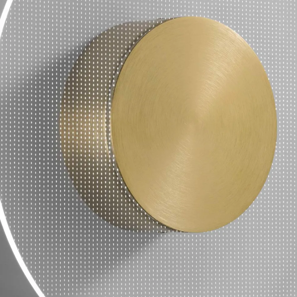 Applique da Parete in Metallo e Diffusore in Plexiglass Micro-Puntinato - Nora Viadurini