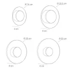 Applique da Parete in Metallo e Diffusore in Plexiglass Micro-Puntinato - Nora Viadurini