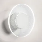 Applique da Parete in Metallo e Diffusore in Plexiglass Micro-Puntinato - Nora Viadurini