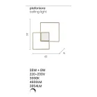 Applique da Parete in Metallo Verniciato Oro con LED Moderna - Formale Viadurini