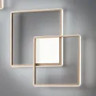 Applique da Parete in Metallo Verniciato Oro con LED Moderna - Formale Viadurini