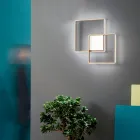 Applique da Parete in Metallo Verniciato Oro con LED Moderna - Formale Viadurini