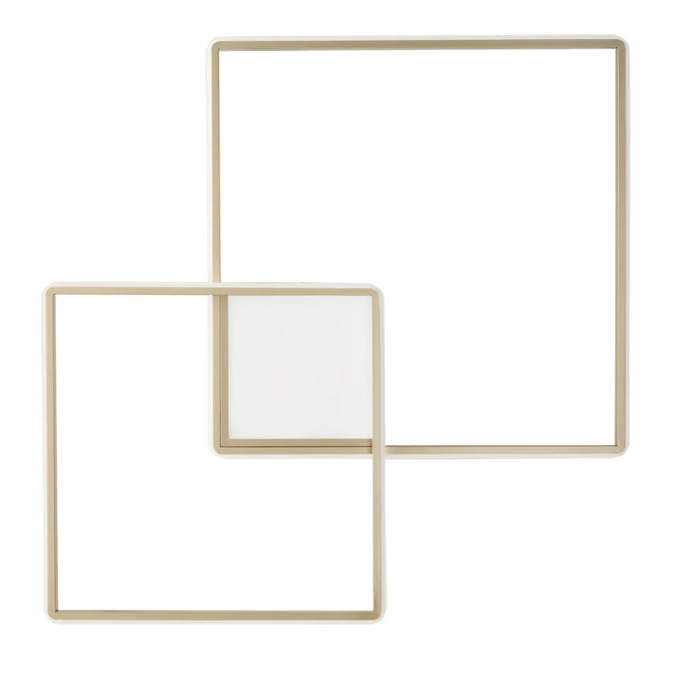 Applique da Parete in Metallo Verniciato Oro con LED Moderna - Formale Viadurini