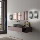 Applique da Parete in Vetro Soffiato a Mano a Venezia e Metallo - Satomi Viadurini