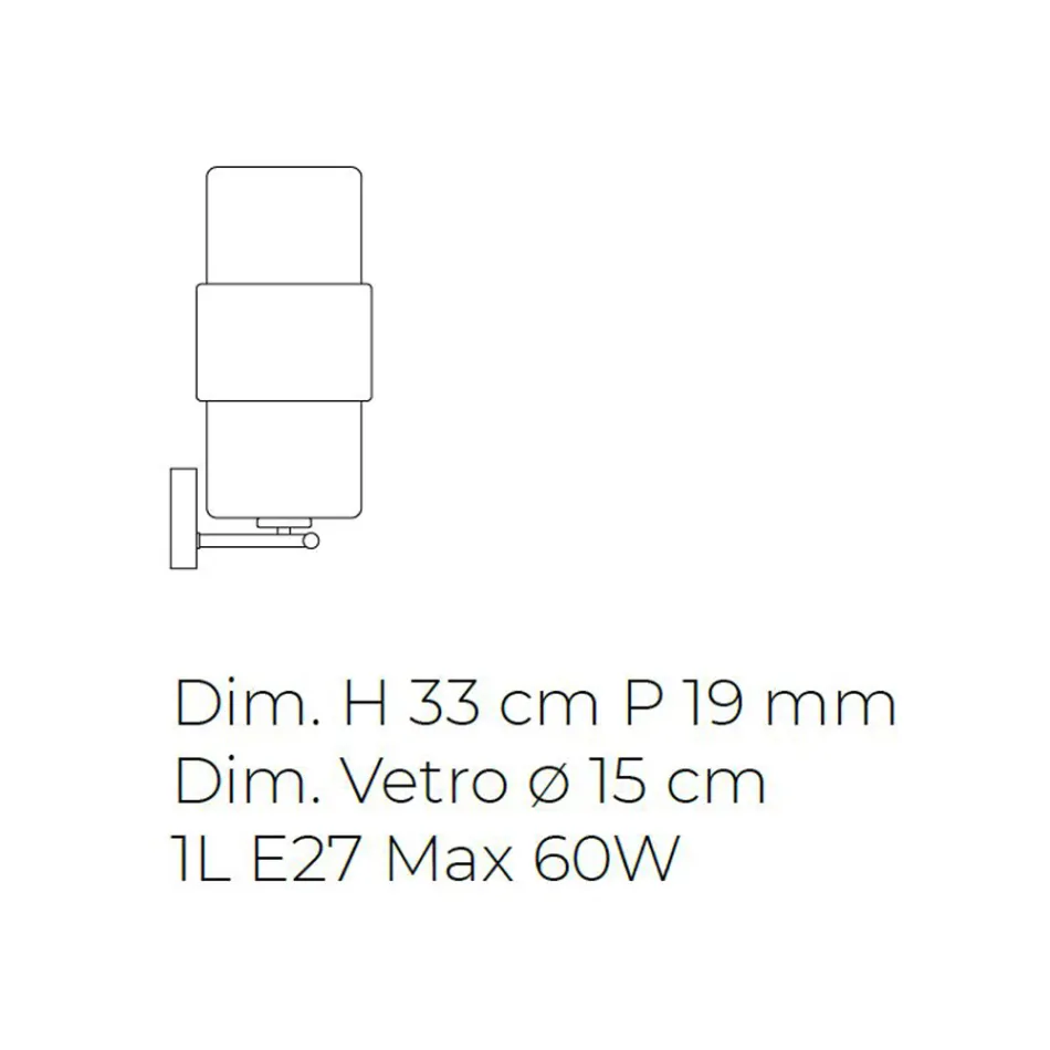 Applique da Parete in Vetro Soffiato a Mano a Venezia e Metallo - Satomi Viadurini