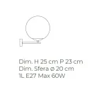 Applique da Parete in Vetro Veneziano Soffiato a Mano Design Moderno - Luna Viadurini