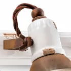 Applique design a tre faretti orientabili in ceramica e metallo Lacey Viadurini