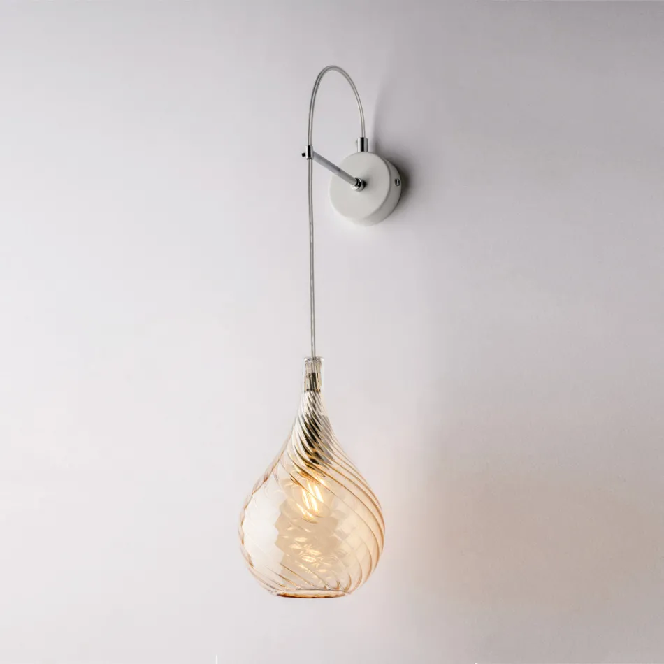 Applique in Ferro con Vetro Pyrex Made in Italy per Arredare L’interno - Amazonia Viadurini