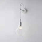 Applique in Ferro con Vetro Pyrex Made in Italy per Arredare L’interno - Olimpo Viadurini