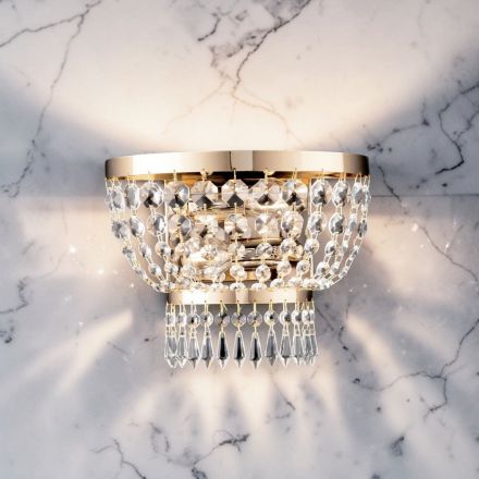 Applique in Ferro Dorato con Strass Made in Italy - Austria Viadurini