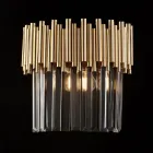 Applique in Ferro Dorato con Strass Made in Italy per Arredare L’interno - Parigi Viadurini