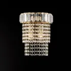 Applique in Ferro e Dorato con Strass Made in Italy per Arredare L’interno - Kiev Viadurini