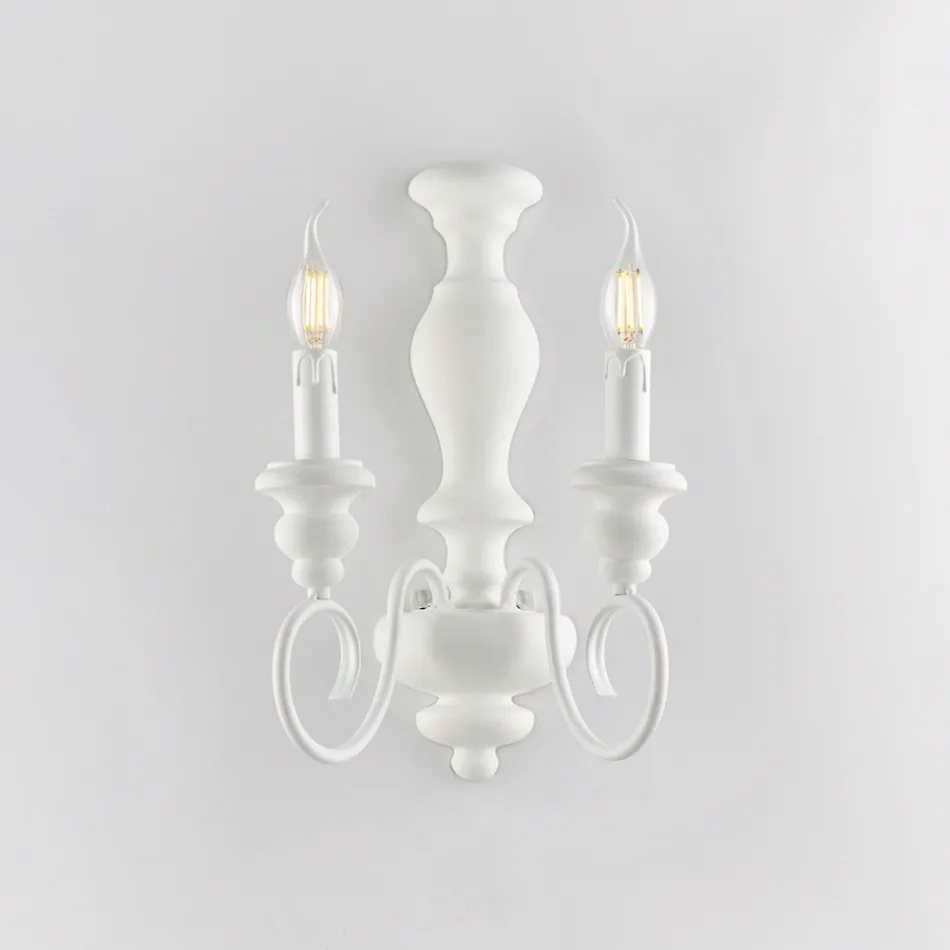 Applique in Legno e Ferro Laccato Made in Italy per Arredare L’interno - Toscana Viadurini