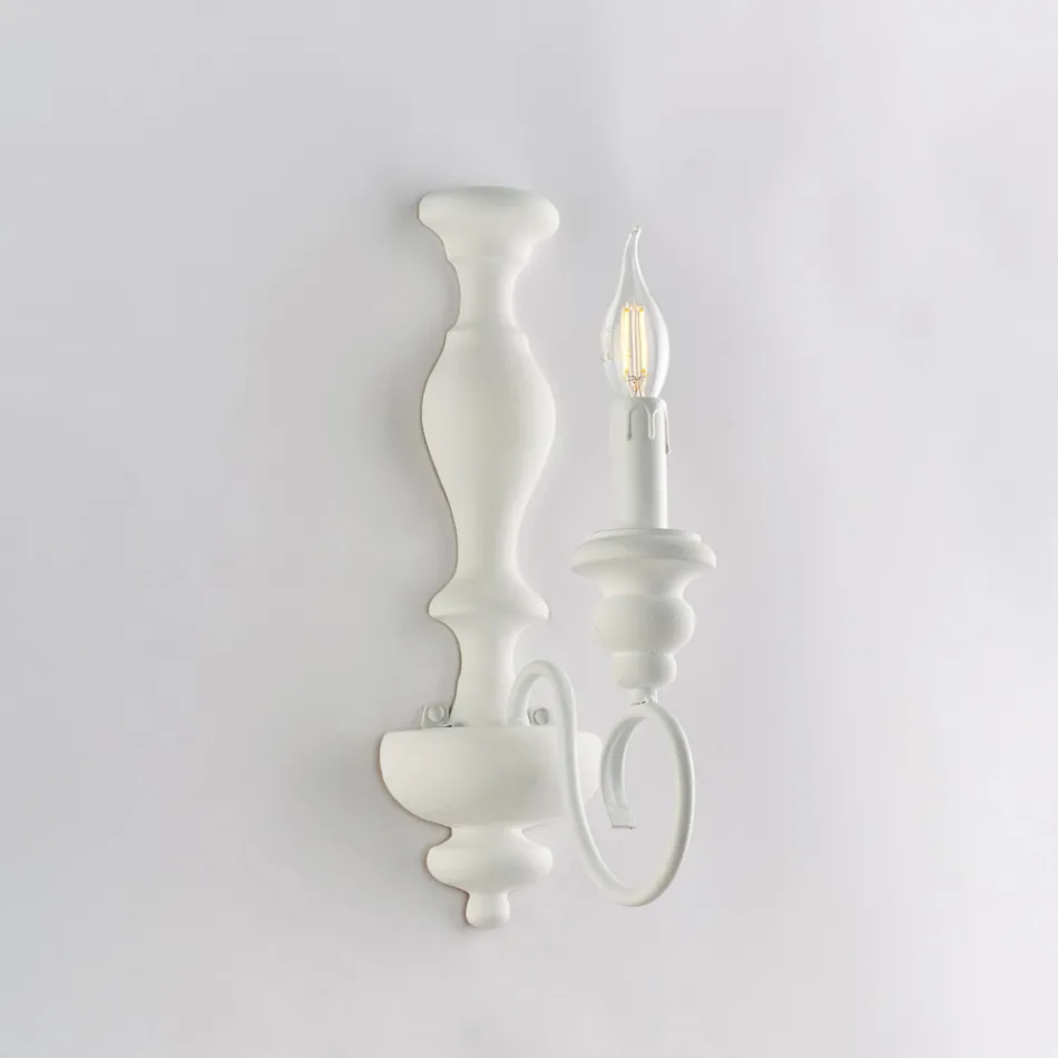 Applique in Legno e Ferro Laccato Made in Italy per Arredare L’interno - Toscana Viadurini