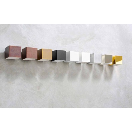 Applique in Ottone e Gesso Made in Italy - Cubetto Aldo Bernardi Viadurini