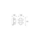 Applique in Ottone Vintage con Vetro Opale/Trasparente - Sirena Viadurini