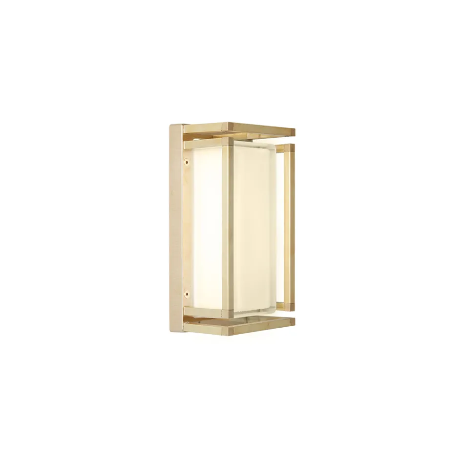 Applique in Ottone Vintage Interamente Realizzata in Italia - Cristallo Viadurini