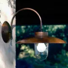 Applique La Traviata in rame, vetro e ottone anticato Viadurini