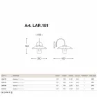 Applique La Traviata in rame, vetro e ottone anticato Viadurini