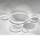 Applique LED Moderna in Metallo Verniciato Finitura Oro o Argento - Punto Viadurini