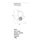 Applique LED Moderna in Metallo Verniciato Finitura Oro o Argento - Punto Viadurini