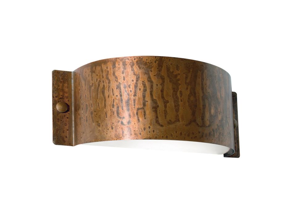 Applique Murale a Mezzaluna in Rame Anticato