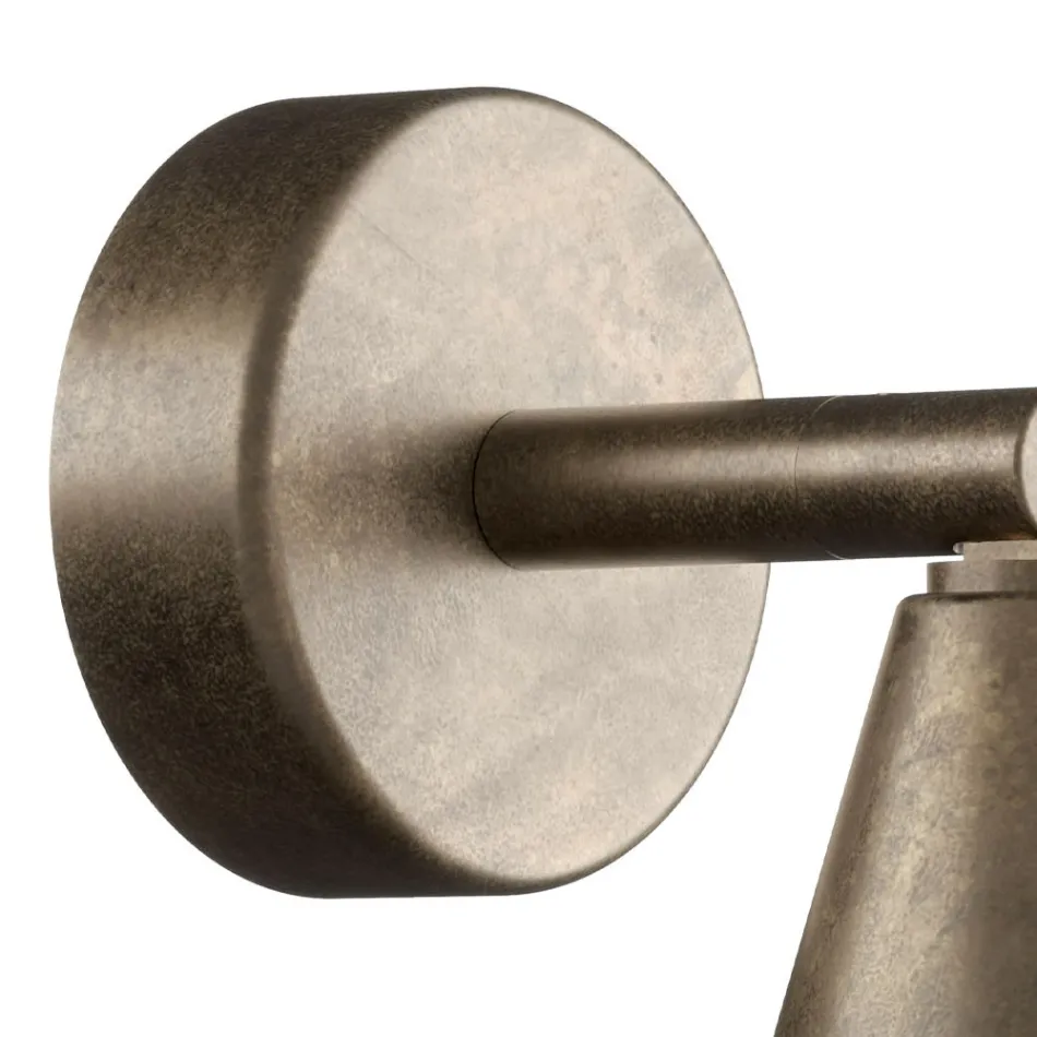 Applique Murale da Esterno in Ferro e Vetro Made in Italy - Nuvoloso Viadurini