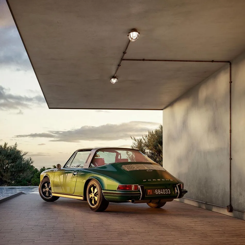 Applique Murale Ovale con Gabbia in Ottone Made in Italy - Barca Viadurini