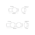 Applique o Plafoniera in Alluminio e Luce in Vetro Soffiato Bianco - Alma Viadurini