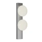 Applique o Plafoniera in Alluminio e Luce in Vetro Soffiato Bianco - Alma Viadurini