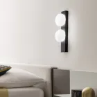 Applique o Plafoniera in Alluminio e Luce in Vetro Soffiato Bianco - Alma Viadurini