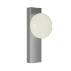 Applique o Plafoniera in Alluminio e Luce in Vetro Soffiato Bianco - Alma Viadurini