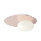 Applique o Plafoniera in Alluminio, Metallo e Luce in Vetro Bianco - Luma Viadurini