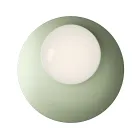 Applique o Plafoniera in Alluminio, Metallo e Luce in Vetro Bianco - Luma Viadurini