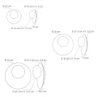 Applique o Plafoniera in Alluminio, Metallo e Luce in Vetro Bianco - Luma Viadurini