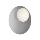 Applique o Plafoniera in Alluminio, Metallo e Luce in Vetro Bianco - Luma Viadurini