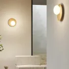 Applique o Plafoniera in Alluminio, Metallo e Luce in Vetro Bianco - Luma Viadurini